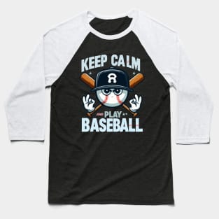 funny ball baseball keep calm and play baseball Baseball T-Shirt